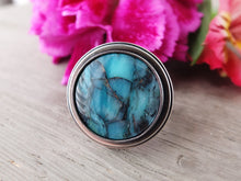 Load image into Gallery viewer, Blue Opalized Petrified Wood Ring or Pendant (Choose Your Size)