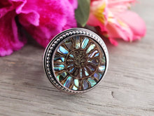 Load image into Gallery viewer, Ammonite with Abalone Inlay Ring or Pendant (Choose Your Size)