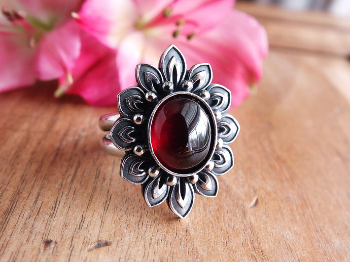 Garnet Ring or Pendant (Choose Your Size)