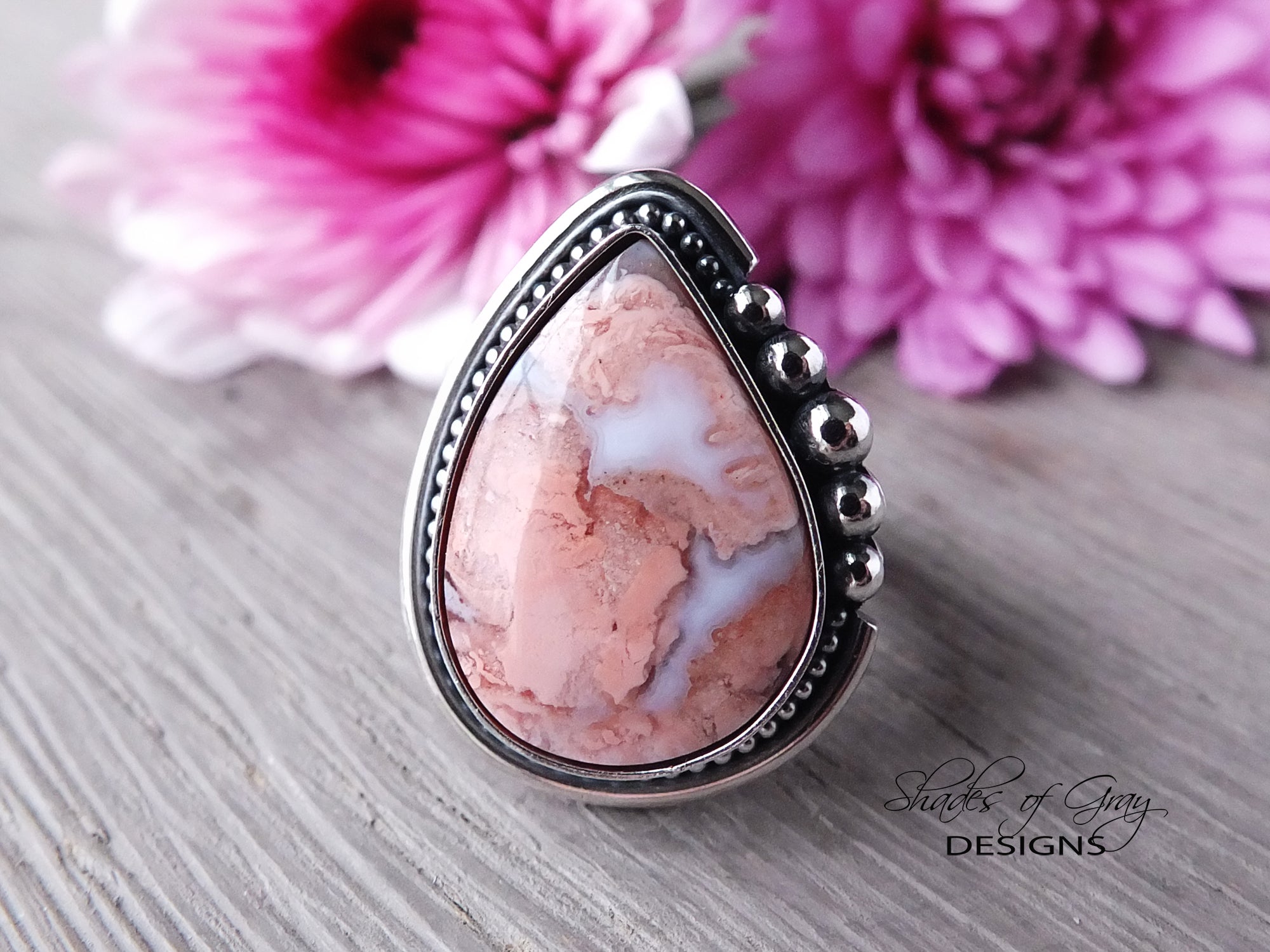 Cotton Candy Agate Ring or Pendant (Choose Your Size