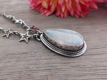 Load image into Gallery viewer, Teardrop Rainbow Moonstone Necklace