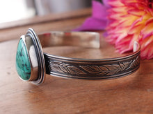 Load image into Gallery viewer, Green Hubei Turquoise Cuff Bracelet