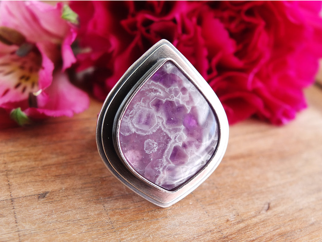 Amethyst Lace Agate Ring or Pendant (Choose Your Size)