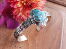 Load image into Gallery viewer, Persian Turquoise w/ Pyrite Cuff Bracelet