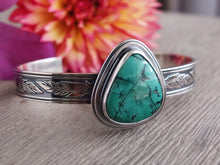 Load image into Gallery viewer, Green Hubei Turquoise Cuff Bracelet