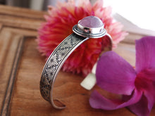 Load image into Gallery viewer, Lavender Chalcedony Cuff Bracelet