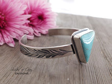 Load image into Gallery viewer, Sierra Nevada Turquoise Feather Cuff Bracelet