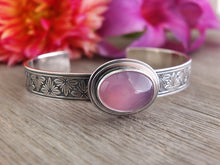Load image into Gallery viewer, Lavender Chalcedony Cuff Bracelet