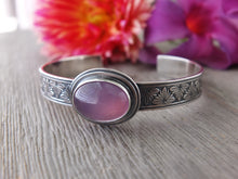 Load image into Gallery viewer, Lavender Chalcedony Cuff Bracelet