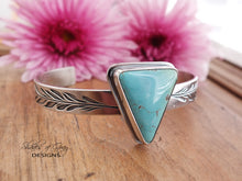 Load image into Gallery viewer, Sierra Nevada Turquoise Feather Cuff Bracelet