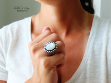 Load image into Gallery viewer, White Moonstone Ring or Pendant (Choose Your Size)