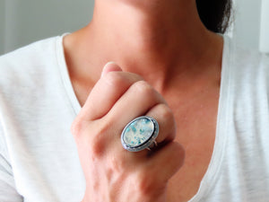 Confetti Chrysocolla Ring or Pendant (Choose Your Size)