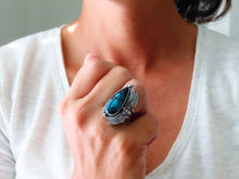 Load image into Gallery viewer, Hubei Turquoise Ring or Pendant (Choose Your Size)
