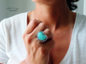 Chrysoprase Heart Ring or Pendant (Choose Your Size)