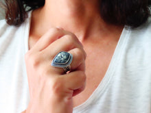 Load image into Gallery viewer, Luna Oscura (Dark Moon Stone) Ring or Pendant (Choose Your Size)