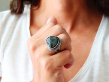 Load image into Gallery viewer, Rainbow Obsidian Heart Ring or Pendant (Choose Your Size)