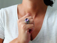 Load image into Gallery viewer, Faceted Amethyst Ring or Pendant (Choose Your Size)