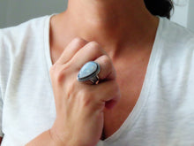 Load image into Gallery viewer, Rainbow Moonstone Ring or Pendant (Choose Your Size)