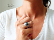 Load image into Gallery viewer, Rose Cut Hematite Ring or Pendant (Choose Your Size)