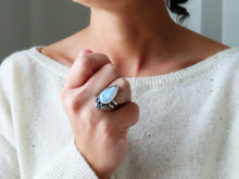 Load image into Gallery viewer, Rainbow Moonstone Ring or Pendant (Choose Your Size)
