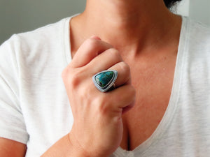 Hubei Turquoise Ring or Pendant (Choose Your Size)