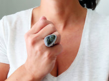 Load image into Gallery viewer, Luna Oscura / Dark Moon Stone Ring or Pendant (Choose Your Size)