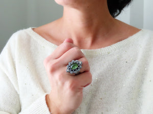 Green Tourmaline Ring or Pendant (Choose Your Size)