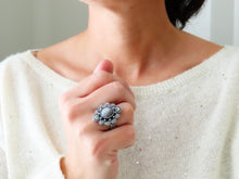 Load image into Gallery viewer, Silver Sapphire Ring or Pendant (Choose Your Size)