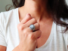 Load image into Gallery viewer, Silver Gray Star Sapphire Ring or Pendant (Choose Your Size)