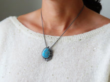 Load image into Gallery viewer, Persian Turquoise with Pyrite Necklace