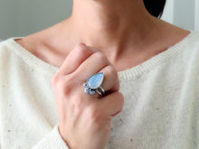 Load image into Gallery viewer, Rainbow Moonstone Ring or Pendant (Choose Your Size)