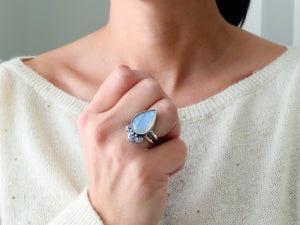 Rainbow Moonstone Ring or Pendant (Choose Your Size)
