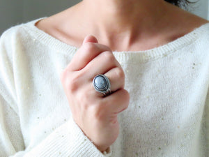 Silver Sapphire Ring or Pendant (Choose Your Size)