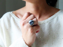 Load image into Gallery viewer, Dendritic Agate Heart Ring or Pendant (Choose Your Size)