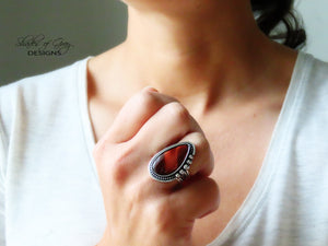 Red Tiger Eye Ring or Pendant (Choose Your Size)