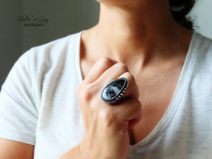 Dendritic Agate Ring or Pendant (Choose Your Size)