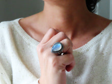 Load image into Gallery viewer, Rainbow Moonstone Ring or Pendant (Choose Your Size)