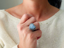 Load image into Gallery viewer, Rainbow Moonstone Heart Ring or Pendant (Choose Your Size)