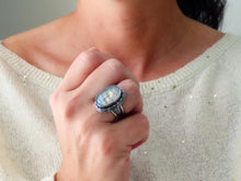 Load image into Gallery viewer, Rainbow Moonstone Ring or Pendant (Choose Your Size)