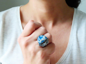 Plume Agate Doublet Ring or Pendant (Choose Your Size)