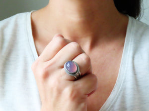 Reserved: Lavender Chalcedony Ring or Pendant (Choose Your Size)