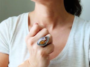 Laguna Agate Ring or Pendant (Choose Your Size)