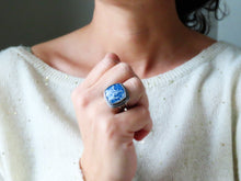 Load image into Gallery viewer, Plume Agate Doublet Ring or Pendant (Choose Your Size)