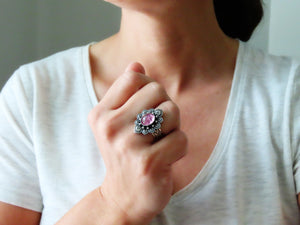 Pink Tourmaline Ring or Pendant (Choose Your Size)