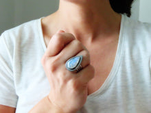 Load image into Gallery viewer, Rainbow Moonstone Ring or Pendant (Choose Your Size)