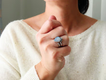 Load image into Gallery viewer, Rainbow Moonstone Ring or Pendant (Choose Your Size)