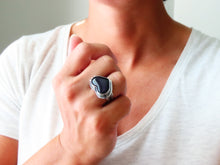 Load image into Gallery viewer, Rainbow Obsidian Heart Ring or Pendant (Choose Your Size)