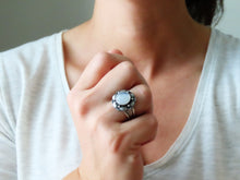 Load image into Gallery viewer, Rainbow Moonstone Ring or Pendant (Choose Your Size)