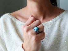 Load image into Gallery viewer, Larimar Heart Ring or Pendant (Choose Your Size)