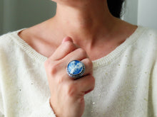 Load image into Gallery viewer, Plume Agate Doublet Ring or Pendant (Choose Your Size)